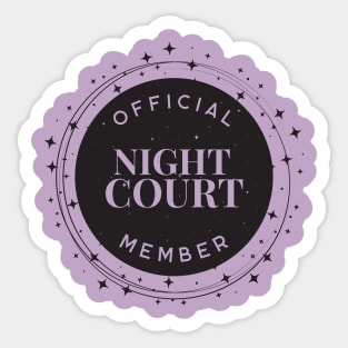 Official Night Court Member Acotar Book Lover, SJM Book A court of thorns and roses, Bookish Fantasy Sticker